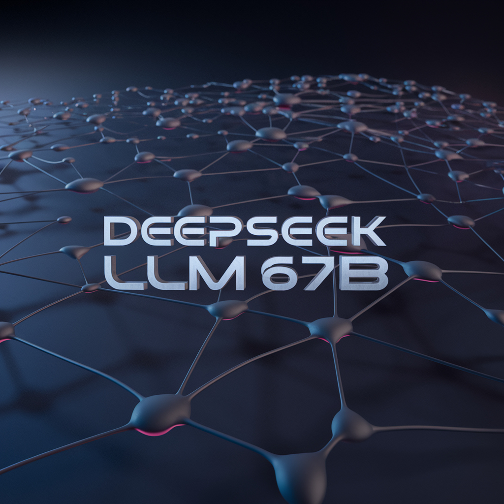 Visualización del modelo DeepSeek LLM 67B, una red avanzada de procesamiento de lenguaje natural.