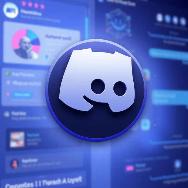 Plataforma de comunicación Discord con su logotipo e interfaz de usuario moderna